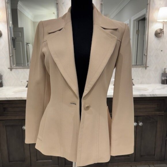 BARBARA BUI PARIS Camel Color Blazer XS - Picture 4 of 4